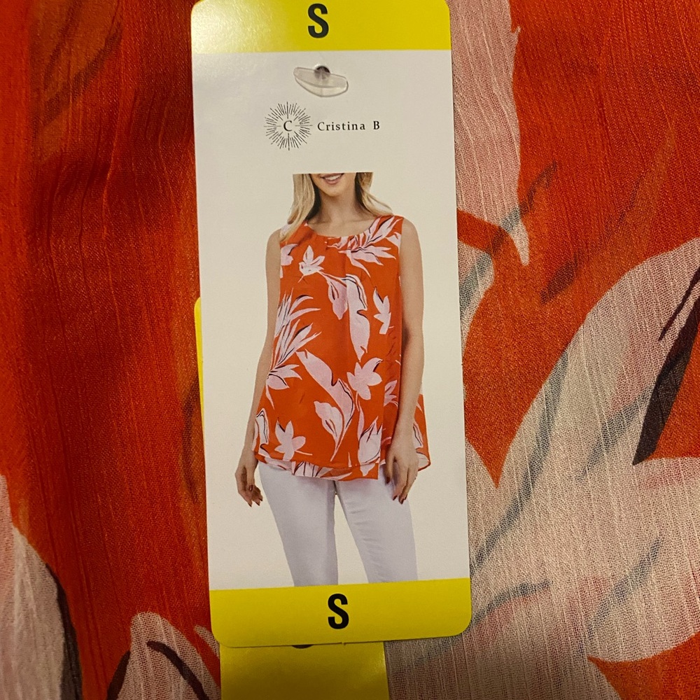 Cristina B. Sleeveless Top- Size Small - Picture 3 of 5